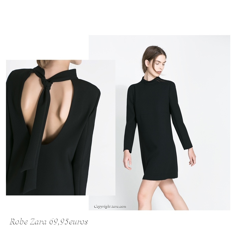 robe noire dos nu zara