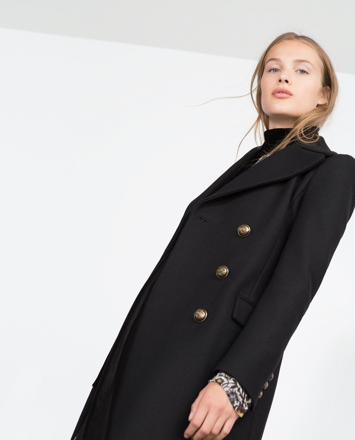 manteau officier femme zara